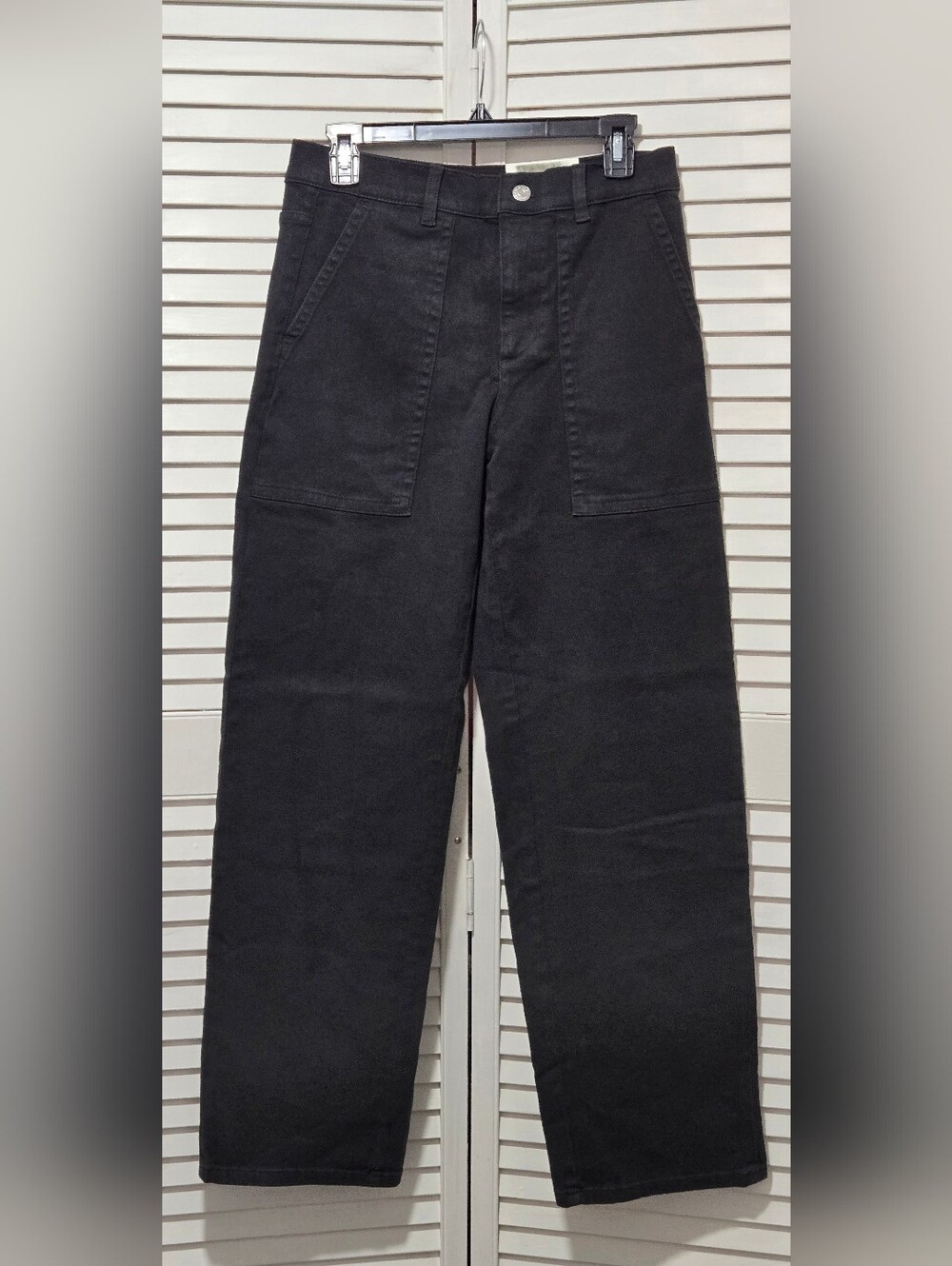 NWT EVERLANE The Utility Patch Pant 4R Black